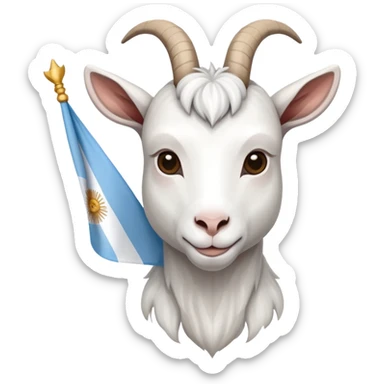 Goat with Argentina flag sticker