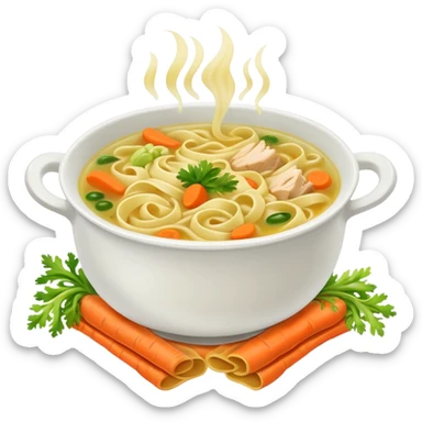Chicken noodle soup sticker