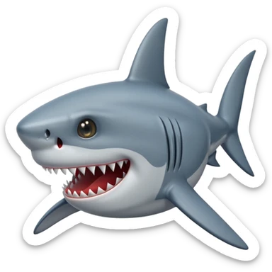 Shark with star in eyes sticker