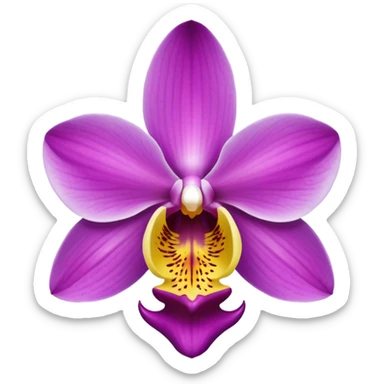 Orchid flower sticker