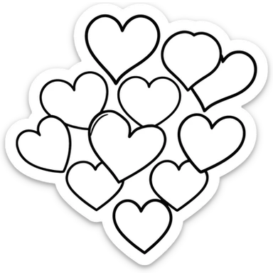 Hearts sticker