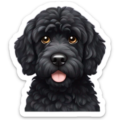 portuguese black water dog sticker