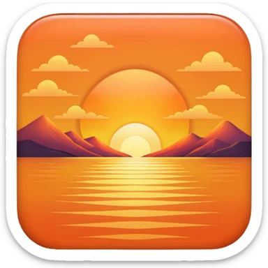 sunset sticker