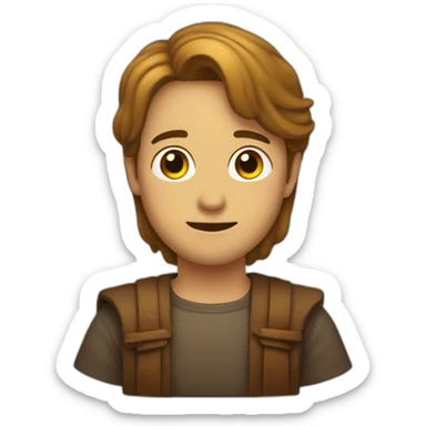 Emoji biblia sagrada marron sticker