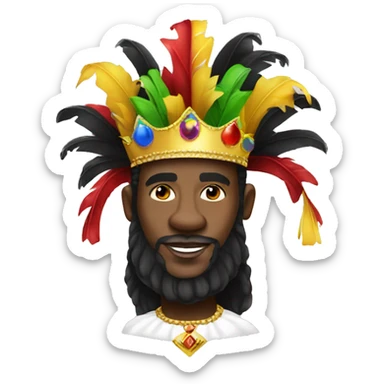 Black Caribbean king of Carnival  sticker
