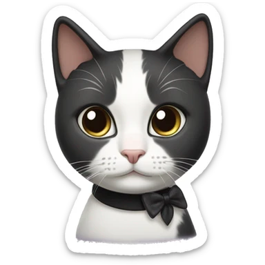 A tuxedo cat  named hee hoo￼ sticker