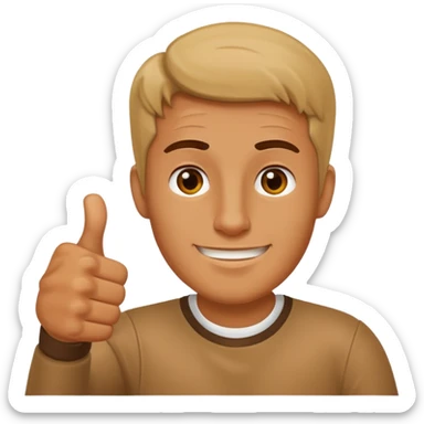 thumb up man sticker