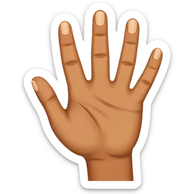 a hand making an L sticker