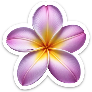 pale purple Plumeria  sticker