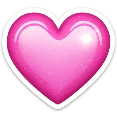 pink sparkly heart simple  sticker