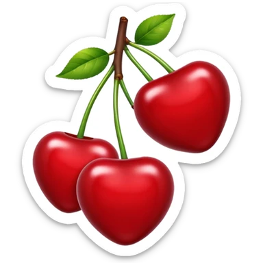 pair of cherries emoji, playful and suggestive sticker