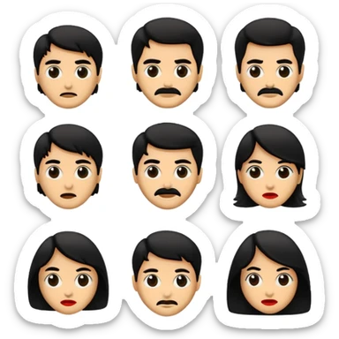 GENERAME   8  ICONOS TIPO EMOJI SILUETEADOS SIN FONDO   ESTILO RETRO OCHENTERO CON LA TEMATICA DE LA PELICULA An American The Evil Dead (Posesión infernal) sticker