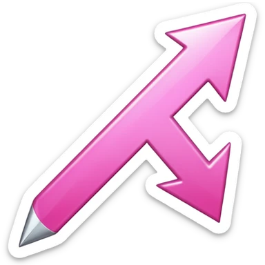 Pink reverse arrow  sticker