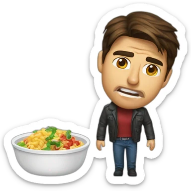 Tom cruise sick with food poisoning sticker