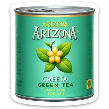 Arizona Green Tea can sticker