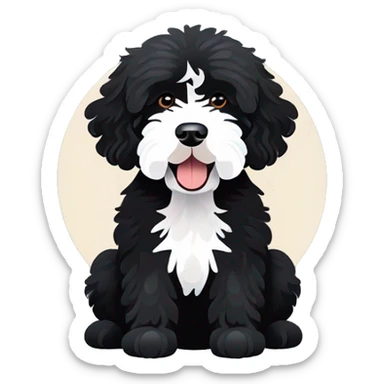 Portuguese water dog  sticker