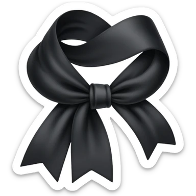 Lazo Negro luto sticker