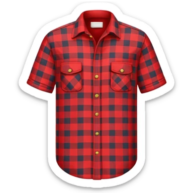 red lumberjack shirt sticker