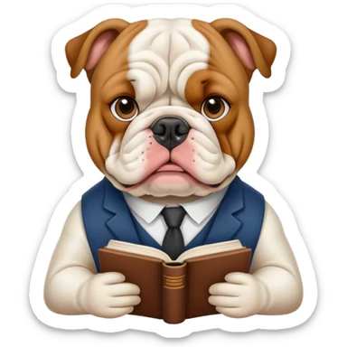 bulldog ingles adult bookseller sticker