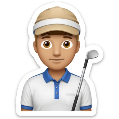 man playing golf sticker