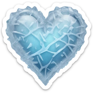 icy heart sticker