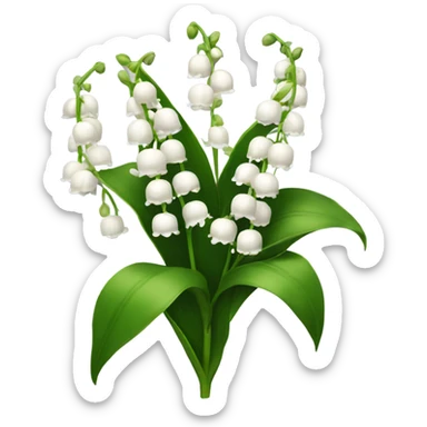 lilies of the valley sticker