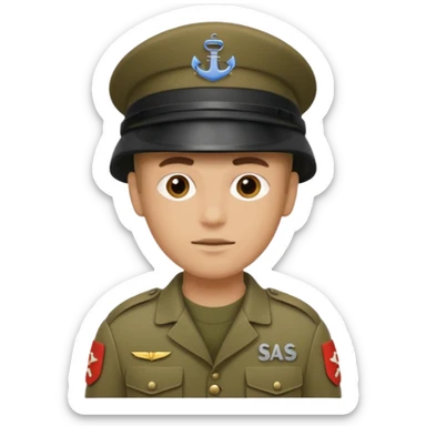 S.A.S mit salotiertem Soldaten und den SAS Buchstaben sticker