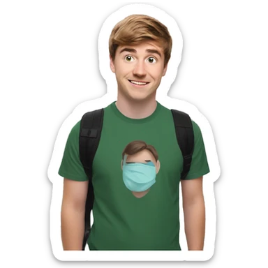 mrbeast in real life sticker