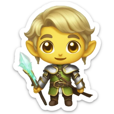 rpg elf cleric healing sticker