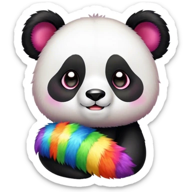 Panda de arcoíris  sticker