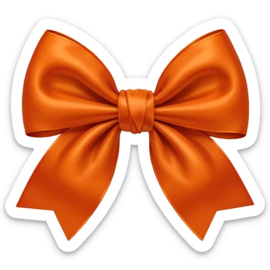 Dark Orange bow sticker