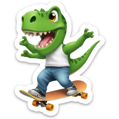 dinosaure skateboard  sticker