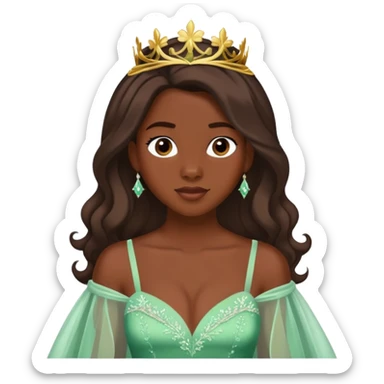 Tiana with her hair down sticker