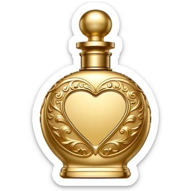 bottle of perfume gold exquisite large takes all the space

 sticker