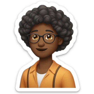 Afroamerican aisan ginger rabbinic sticker