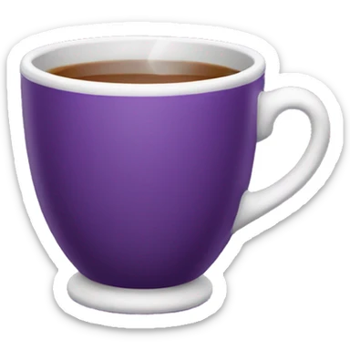 purple cup of tea sticker