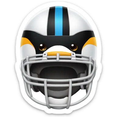 Penguin in football pads sticker