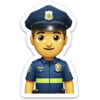 policia jugando futbol sticker