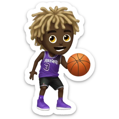 Lil uzi vert throwing a basketball sticker