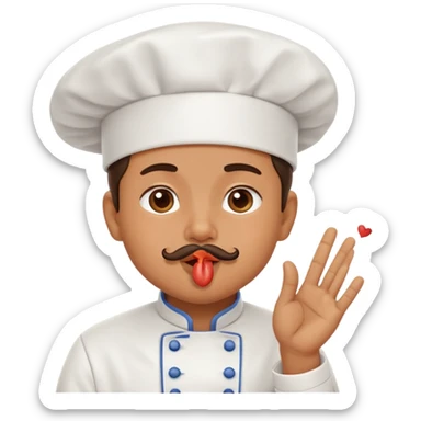 chef blowing a kiss sticker