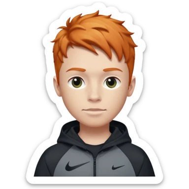 ginger boy wearing nike tech set sticker