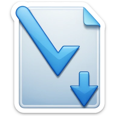 document emoji with a picture in the center and an upward arrow at the bottom right corner sticker