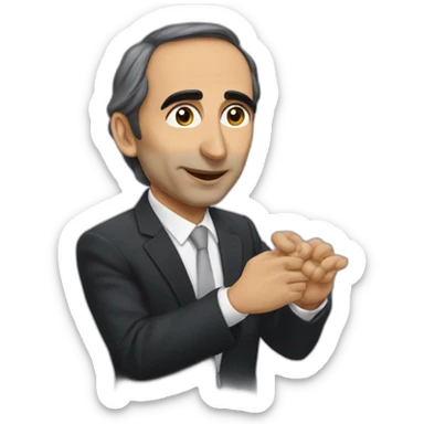 Zemmour qui fait un doigt d'honneur sticker