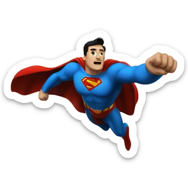 Superman flying sticker