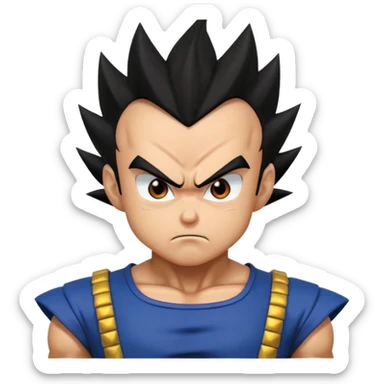 DBZ Vegeta angry face sticker