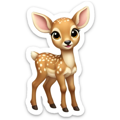 Baby deer fawn sticker