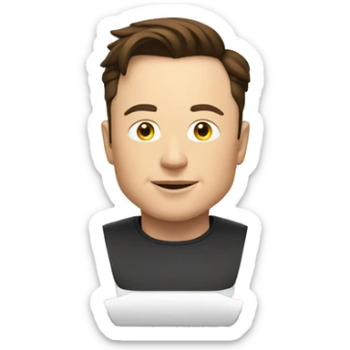 elon musk X  sticker