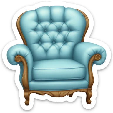 Baby blue vintage armchair sticker