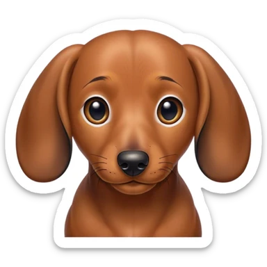 brown Dachshund with black ears sticker