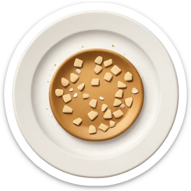 empty plate with leftover crumbs sticker